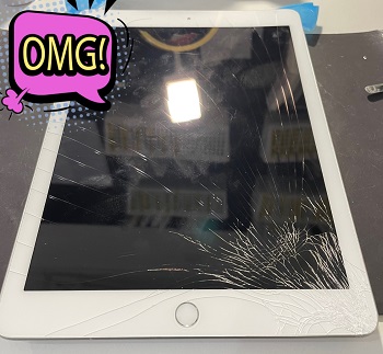 iPad割れた
iPadガラス割れ